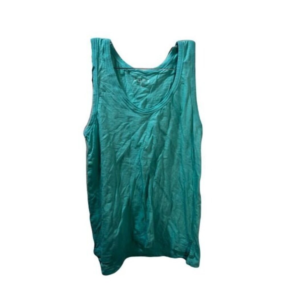 Loft Womens Sleeveless Teal Tank Top S Cotton Blend Lightweight Casual‎ Wear